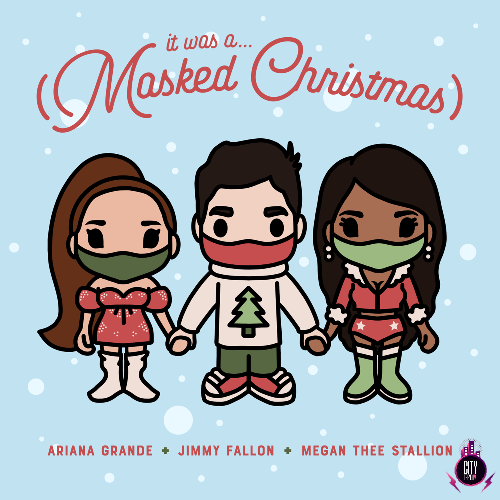 Jimmy Fallon ft. Ariana Grande Megan Thee Stallion — It Was A… Masked Christmas